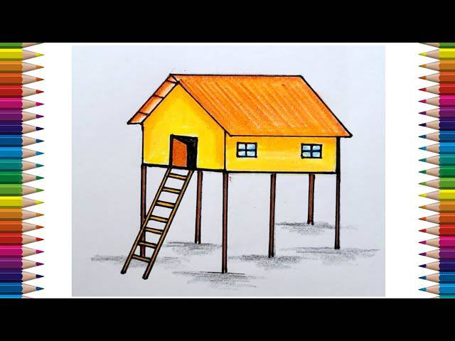 3D House Drawing