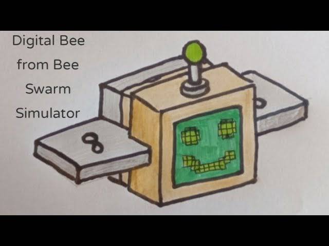 Bee Honey Comb Drawing