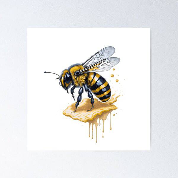 Flying Honey Bee Drawing