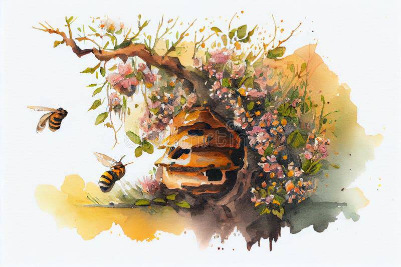 Honey Bee Cute Drawing