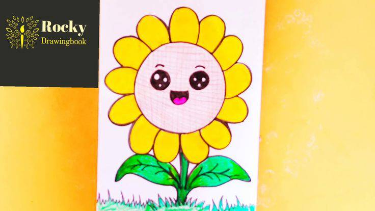Simple Drawing Of A Sunflower