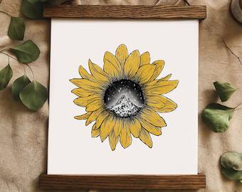 Small Sunflower Drawing Easy