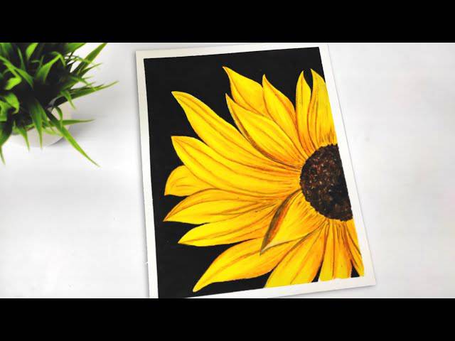Sun Flower Simple Drawing